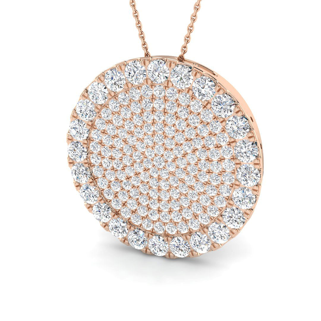 Butyl Diamond Necklace Circle of Life 5.5ct Gold (Without Chain )