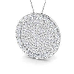 5.5 Carat D-E/VS Lab Grown Round Diamond Designer Pendant 9k White Gold Ready To Ship