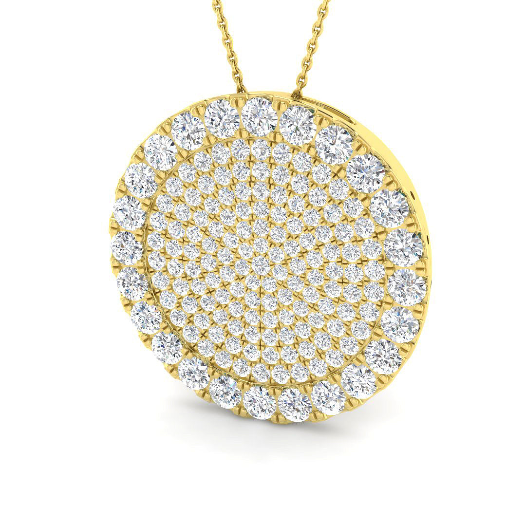 Butyl Diamond Necklace Circle of Life 5.5ct Gold (Without Chain )