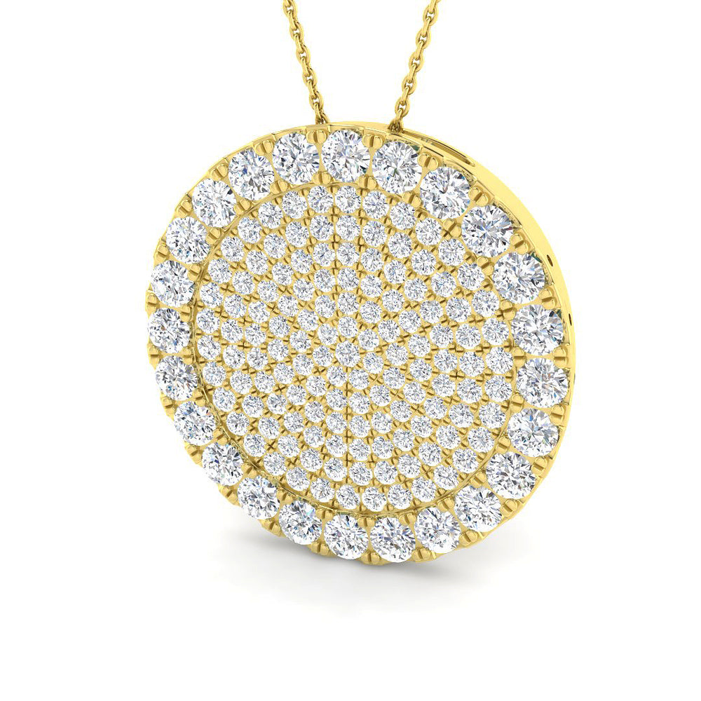 Butyl Diamond Necklace Circle of Life 5.5ct Gold (Without Chain )