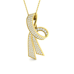 1.6 Carat D-E/VS Lab Grown Round Diamond Designer Pendant 9k Yellow Gold ,Ready To Ship