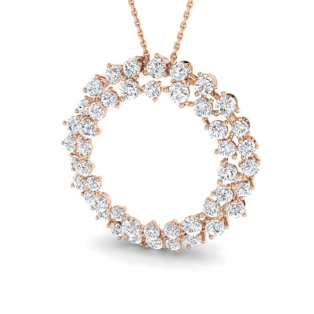 Calve Diamond Pendant Circle of Life 3ct Gold (Without Chain )