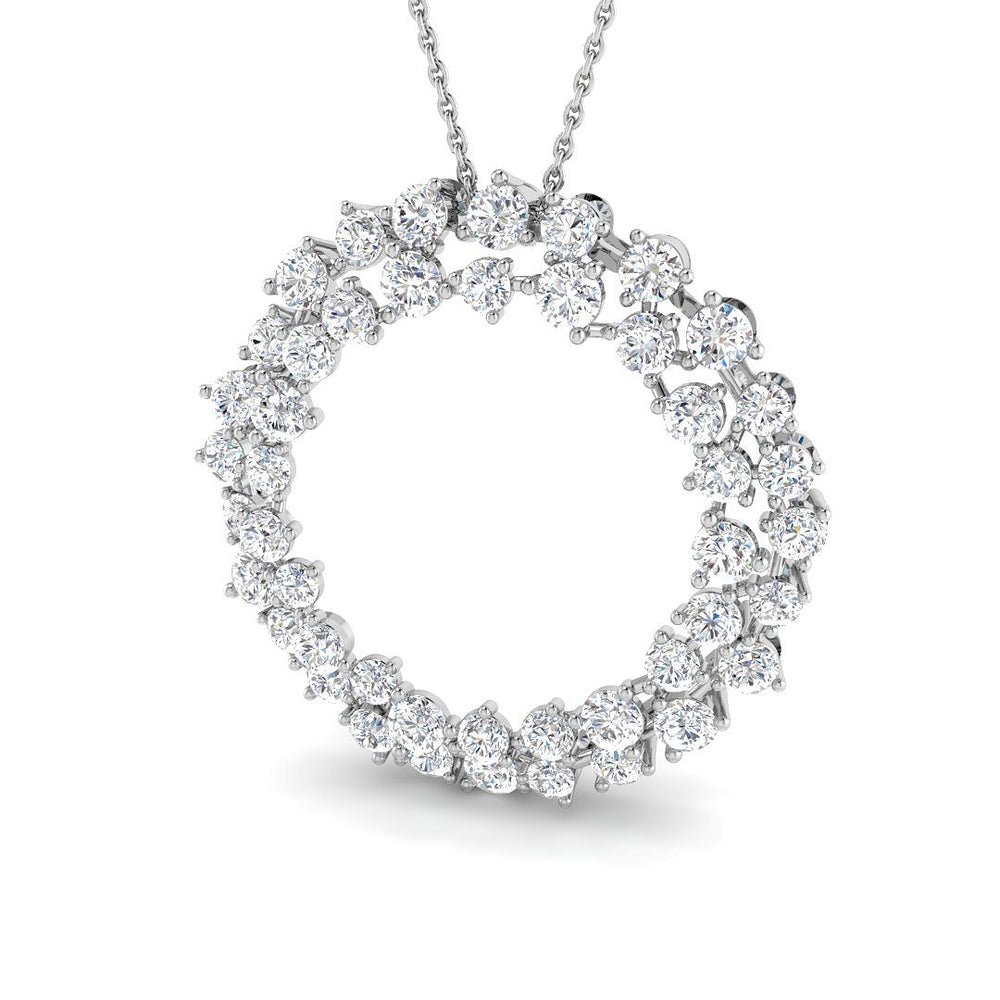 Calve Diamond Pendant Circle of Life 3ct Gold (Without Chain )