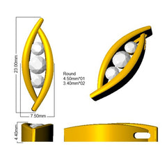 0.7 Carat D-E/VS Lab Grown Round Diamond Designer Pendant 9k Yellow Gold |Ready To Ship