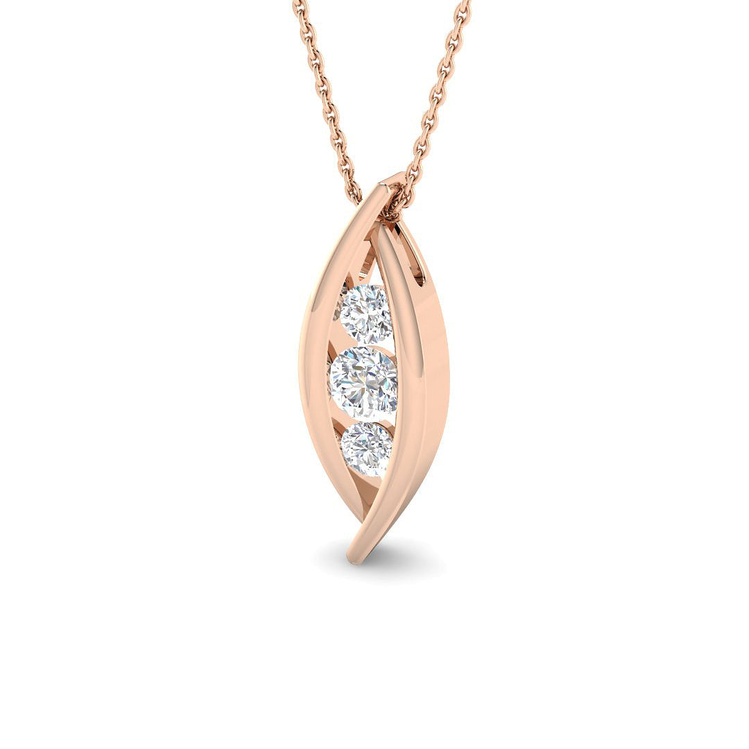 Calyx Diamond Pendant Fancy 0.75ct Gold (Without Chain )