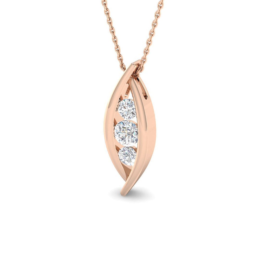 Calyx Diamond Pendant Fancy 0.75ct Gold (Without Chain )