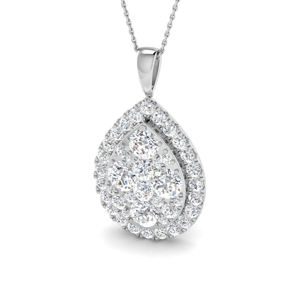 Candy Cluster Diamond Pendant 5.5ct Gold (Without Chain )