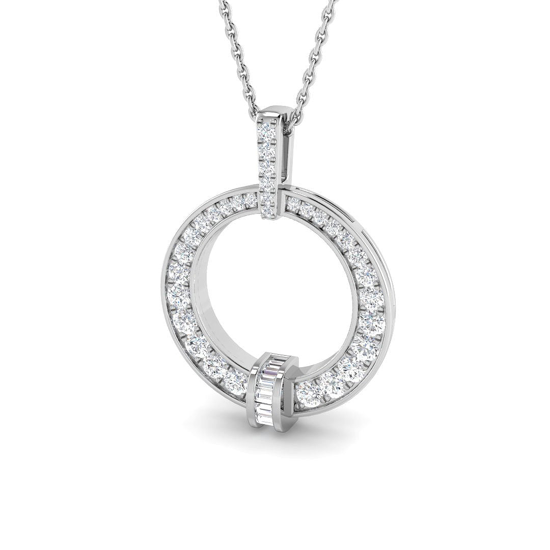 Carat Diamond Necklaces Circle of Life 0.5ct Gold (Without Chain )