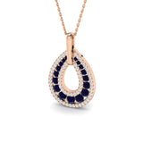 Celts Blue Sapphire Pendant 1ct to 1.25ct Gold (Without Chain )