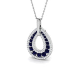 Celts Blue Sapphire Pendant 1ct to 1.25ct Gold (Without Chain )