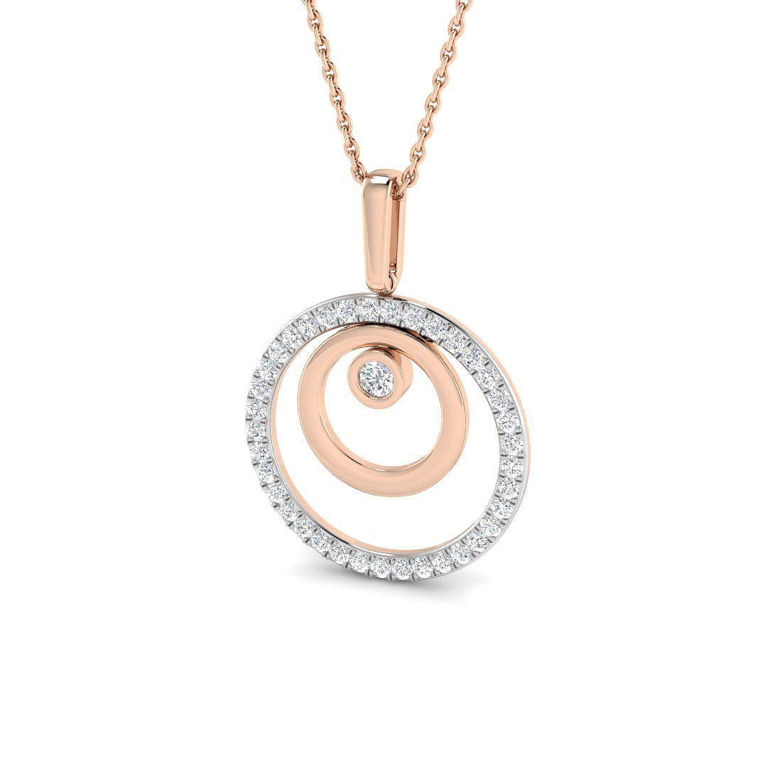 Civil Circle of Life Pendant 0.5ct to 0.75ct Gold (Without Chain )