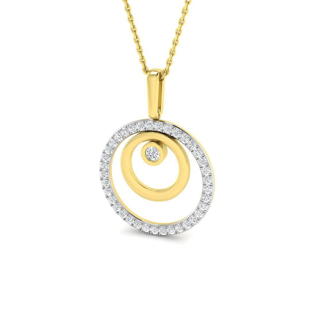 Civil Circle of Life Pendant 0.5ct to 0.75ct Gold (Without Chain )