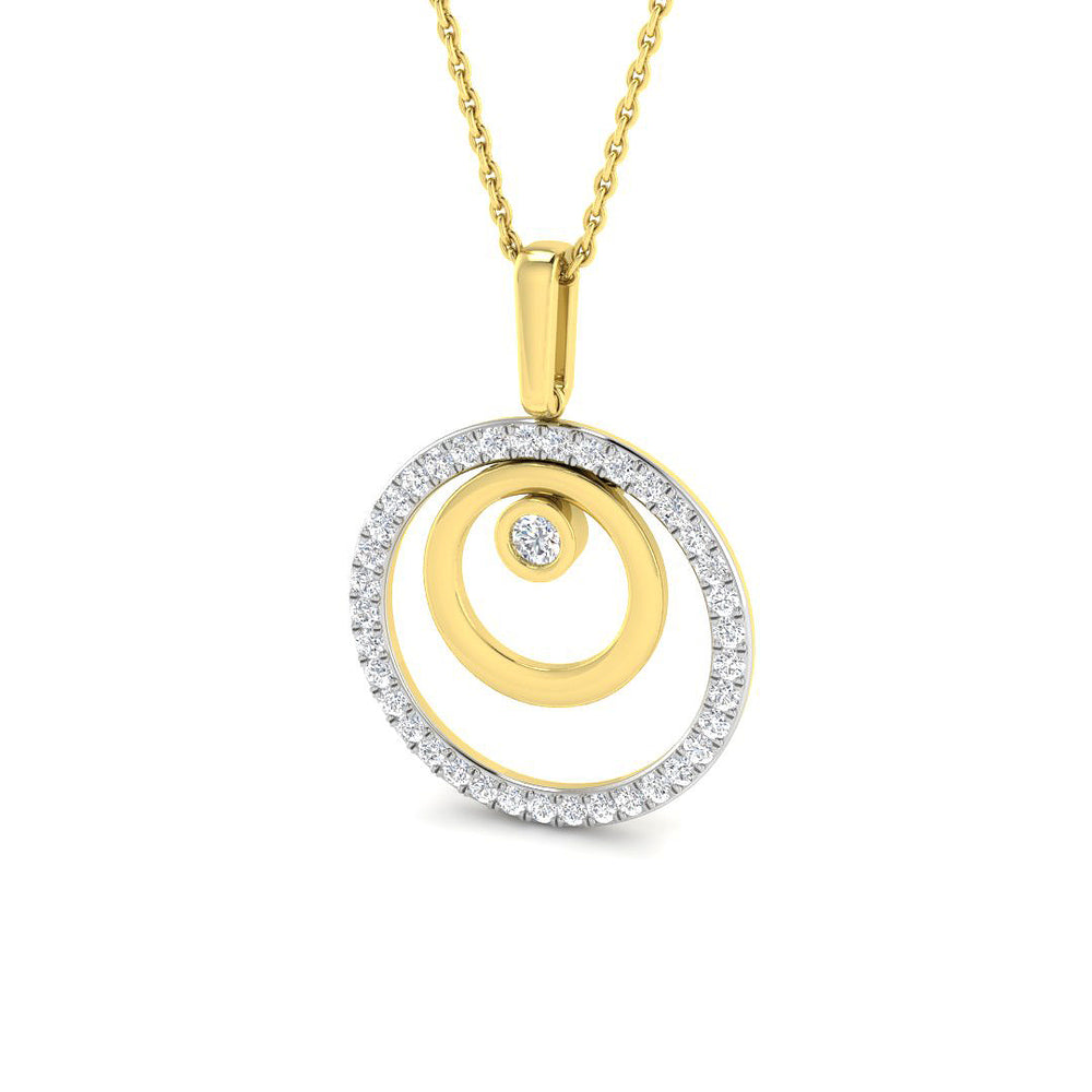 Civil Circle of Life Pendant 0.5ct to 0.75ct Gold (Without Chain )