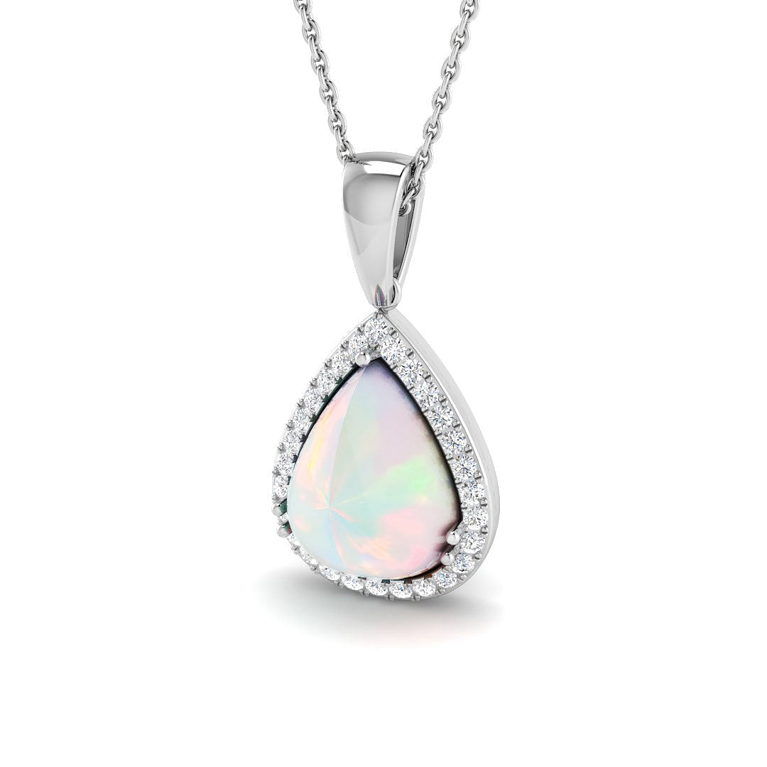 Civic Opal Pendant 1.5ct to 4ct Gold  Necklace(Without Chain )