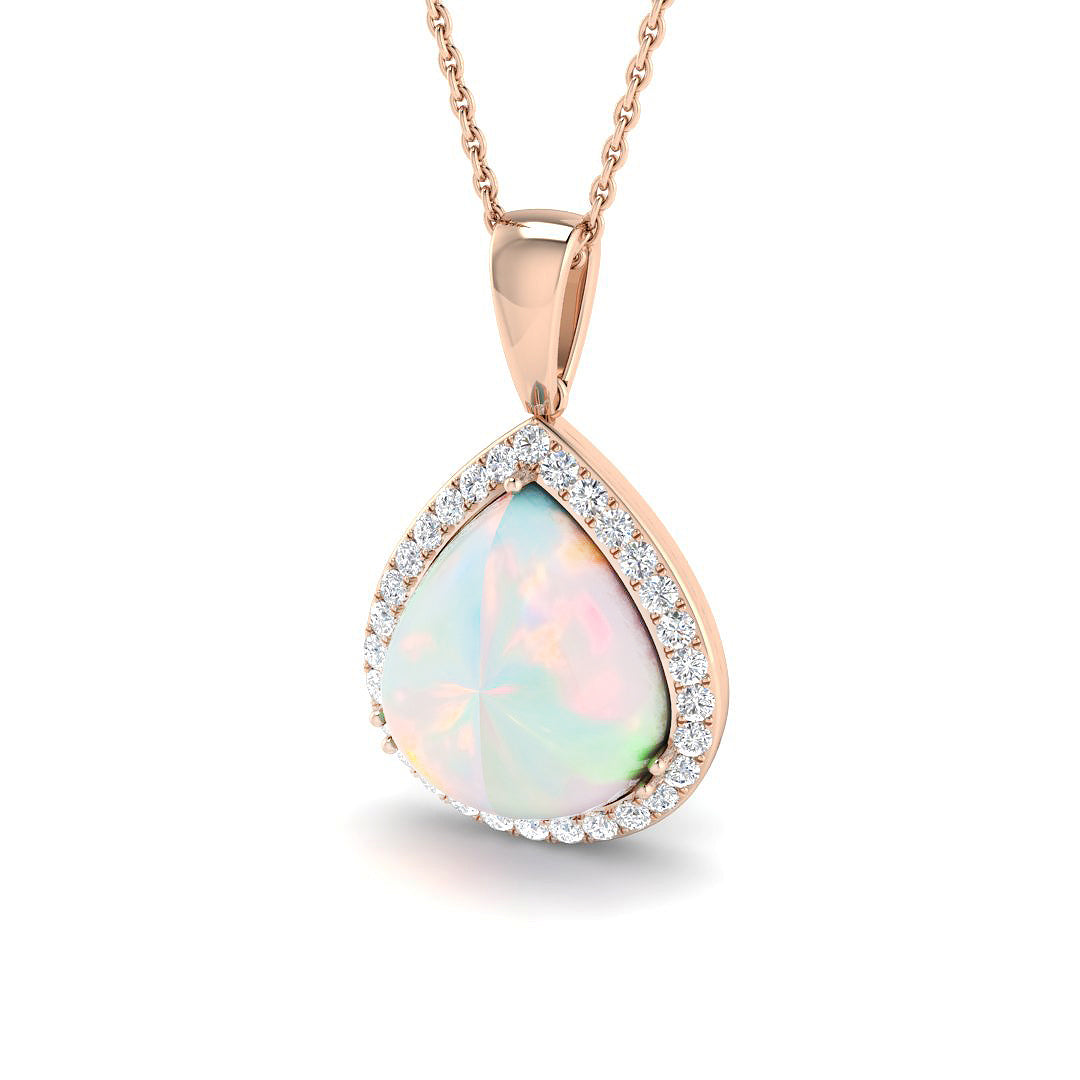 Civic Opal Pendant 1.5ct to 4ct Gold  Necklace(Without Chain )