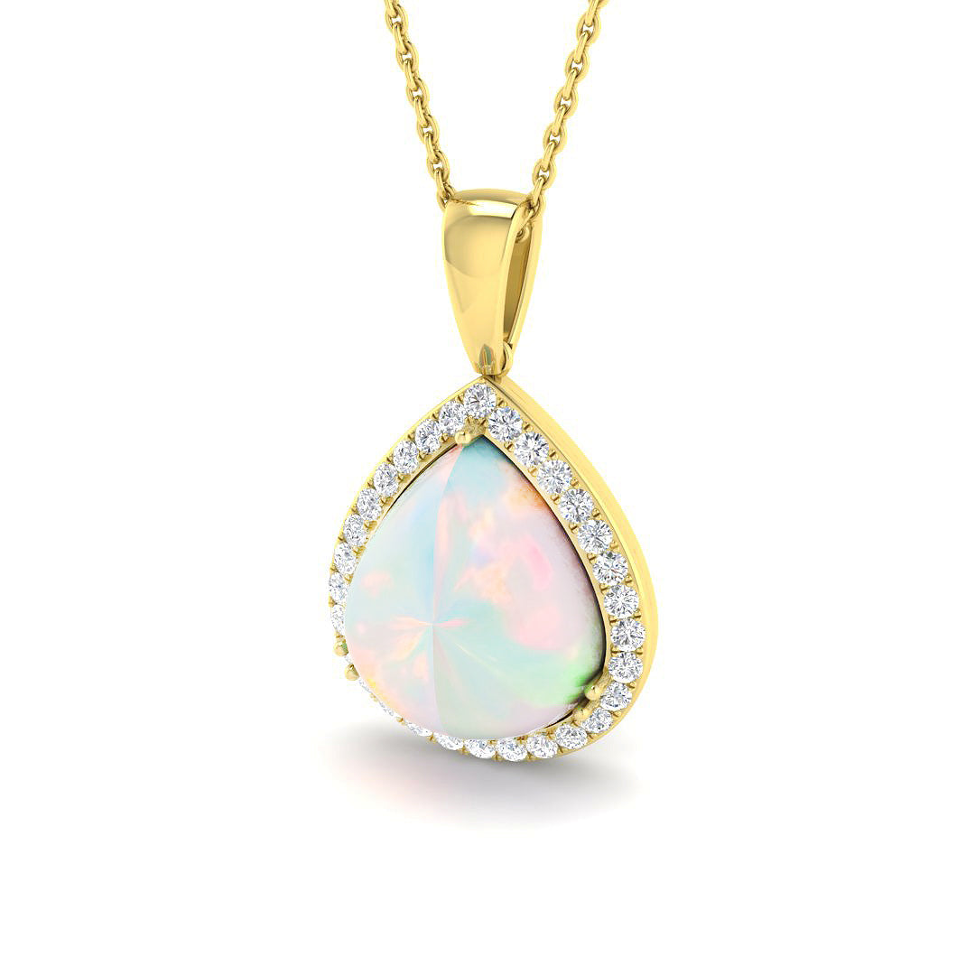 Civic Opal Pendant 1.5ct to 4ct Gold  Necklace(Without Chain )