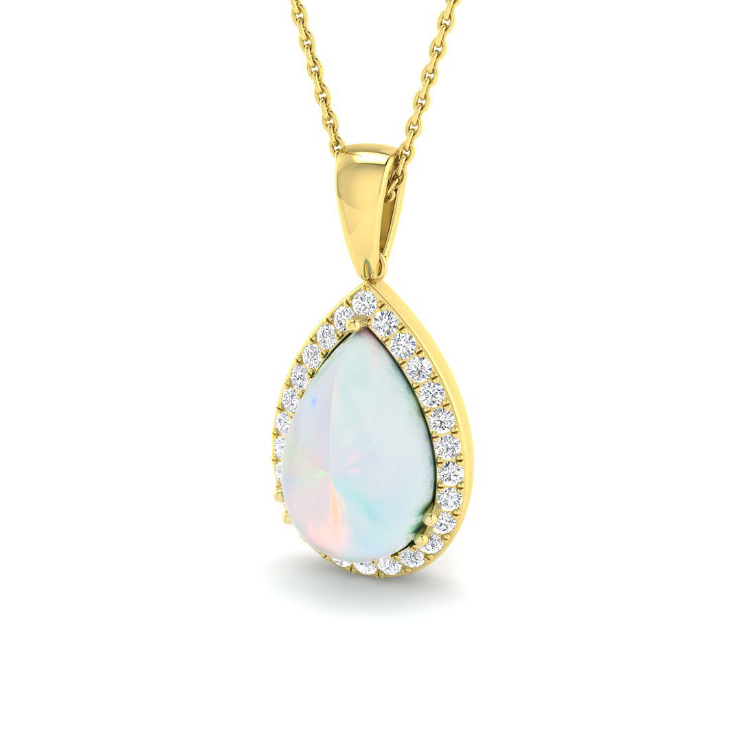 Civic Opal Pendant 1.5ct to 4ct Gold  Necklace(Without Chain )