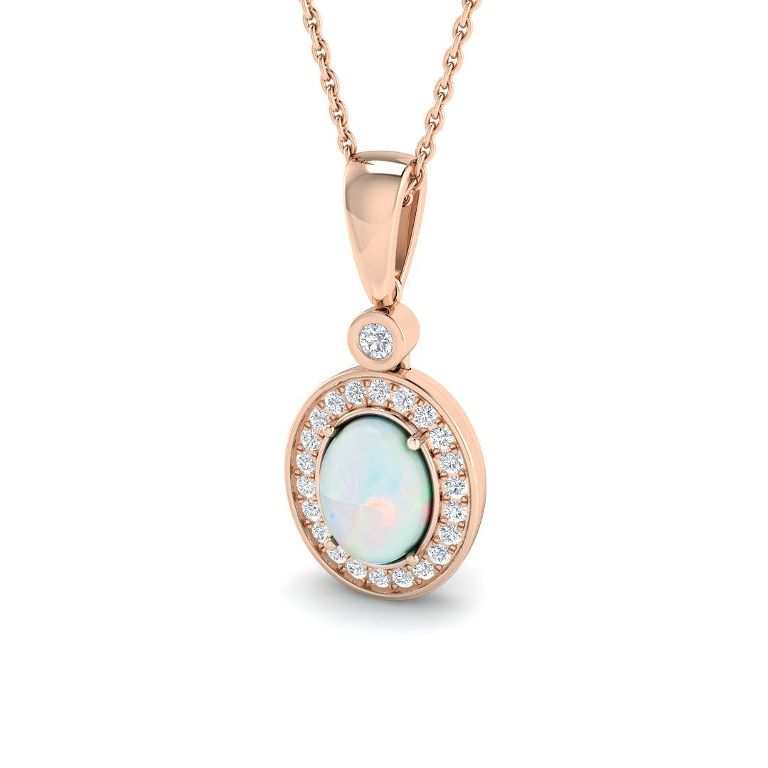 Clank Opal Pendant 1ct to 2ct Gold  Gemstone Necklace(Without Chain )