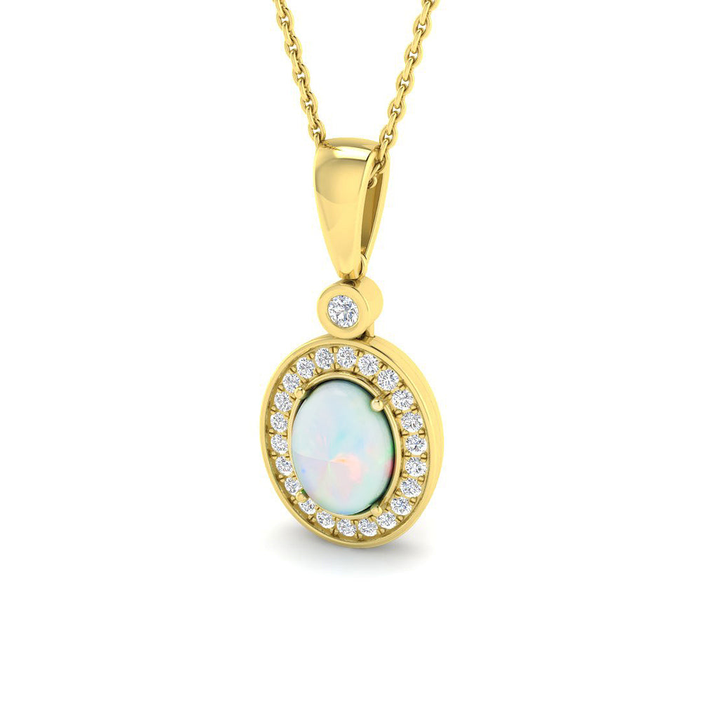 Clank Opal Pendant 1ct to 2ct Gold  Gemstone Necklace(Without Chain )