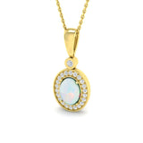 Clank Opal Pendant 1ct to 2ct Gold  Gemstone Necklace(Without Chain )