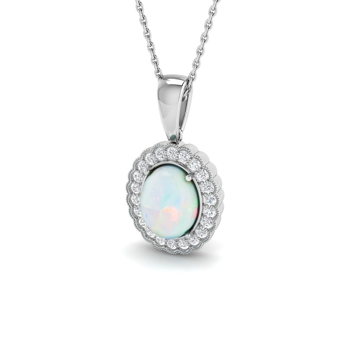 Clang Opal Pendant 1.5ct to 2ct Gold  Necklace(Without Chain )