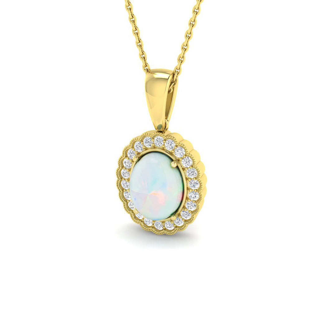 Clang Opal Pendant 1.5ct to 2ct Gold  Necklace(Without Chain )