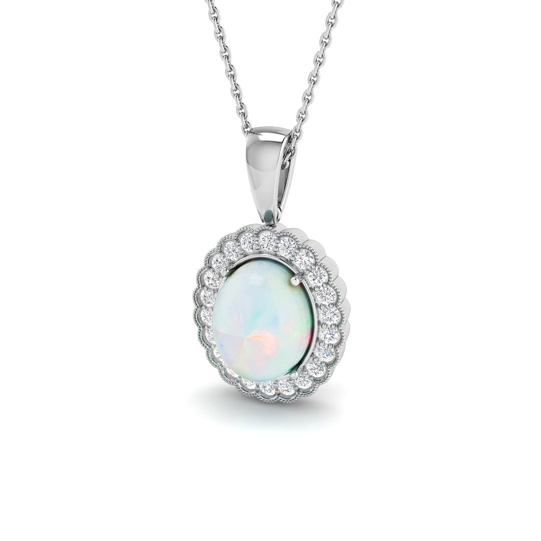 Clang Opal Pendant 1.5ct to 2ct Gold  Necklace(Without Chain )