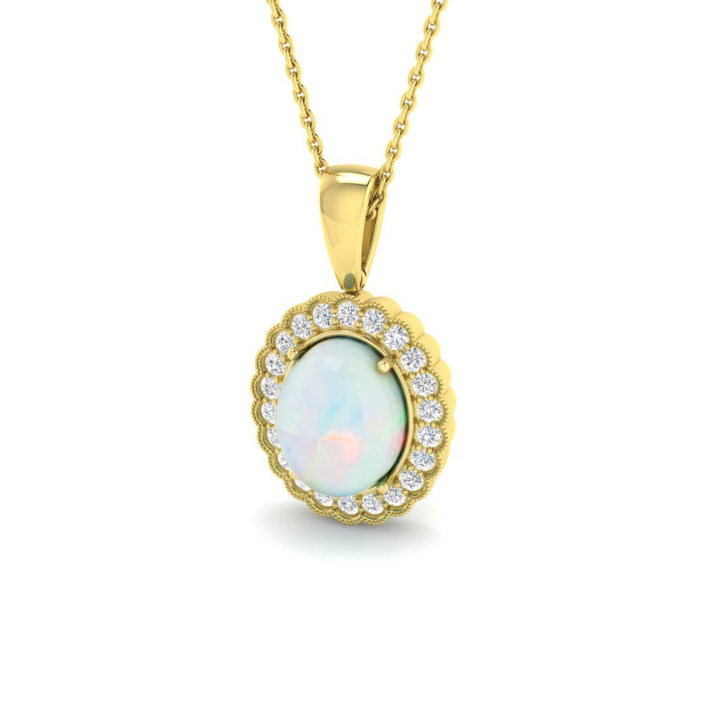 Clang Opal Pendant 1.5ct to 2ct Gold  Necklace(Without Chain )