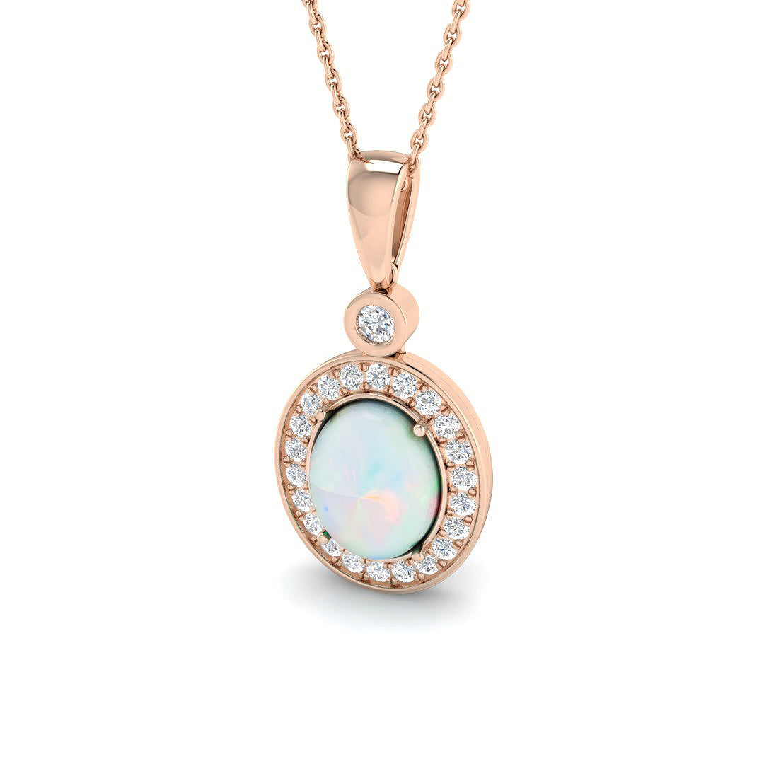 Clank Opal Pendant 1ct to 2ct Gold  Gemstone Necklace(Without Chain )