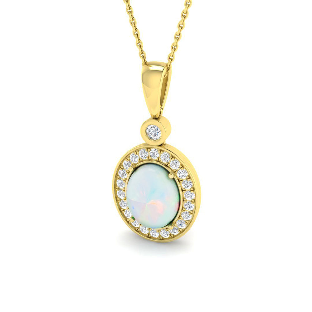 Clank Opal Pendant 1ct to 2ct Gold  Gemstone Necklace(Without Chain )