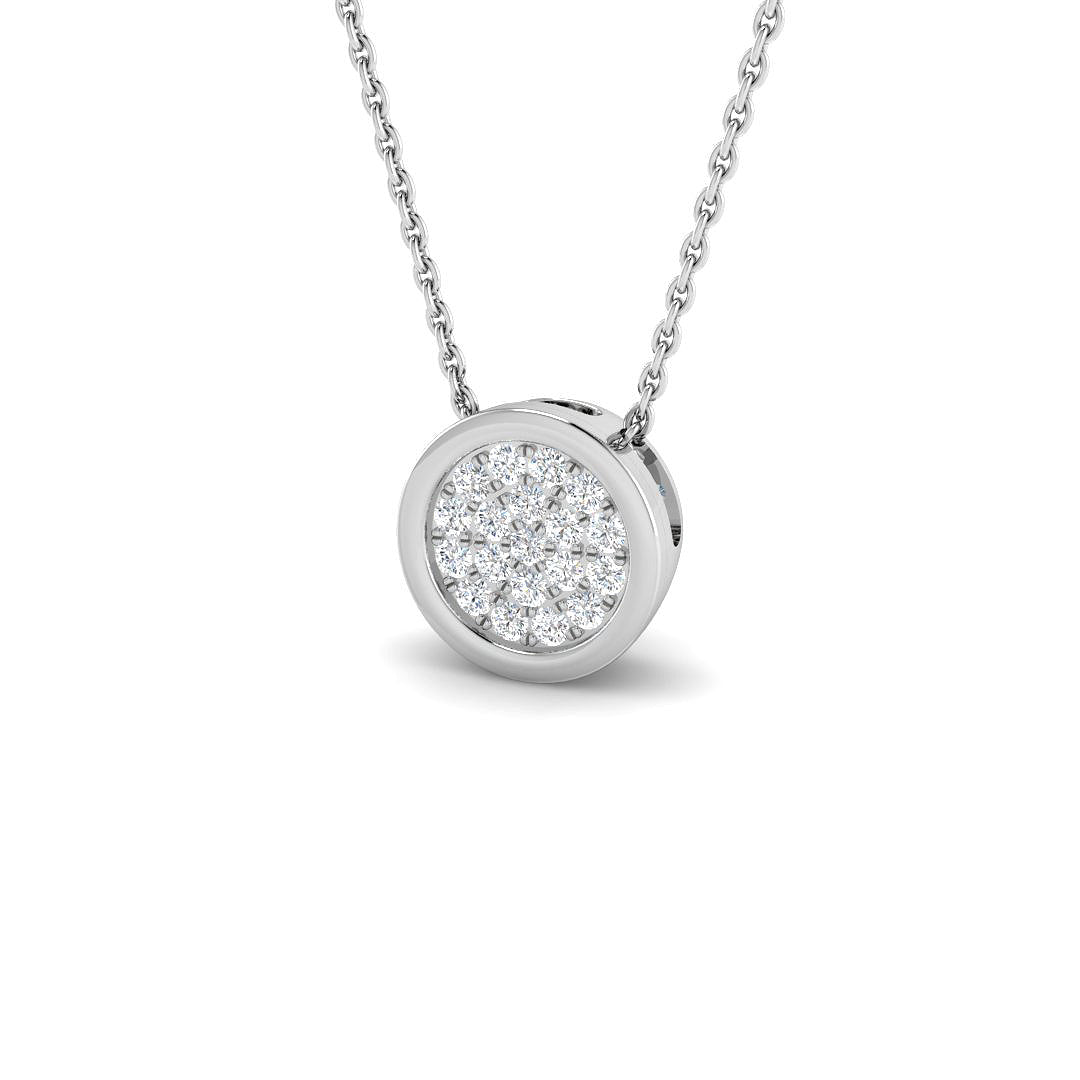Amile Cluster Pendant 0.2ct Diamond  Gold (Without Chain )