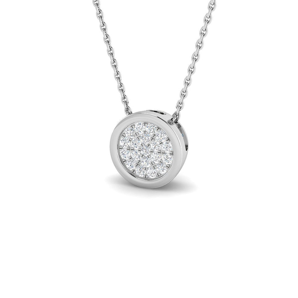 Amile Cluster Pendant 0.2ct Diamond  Gold (Without Chain )