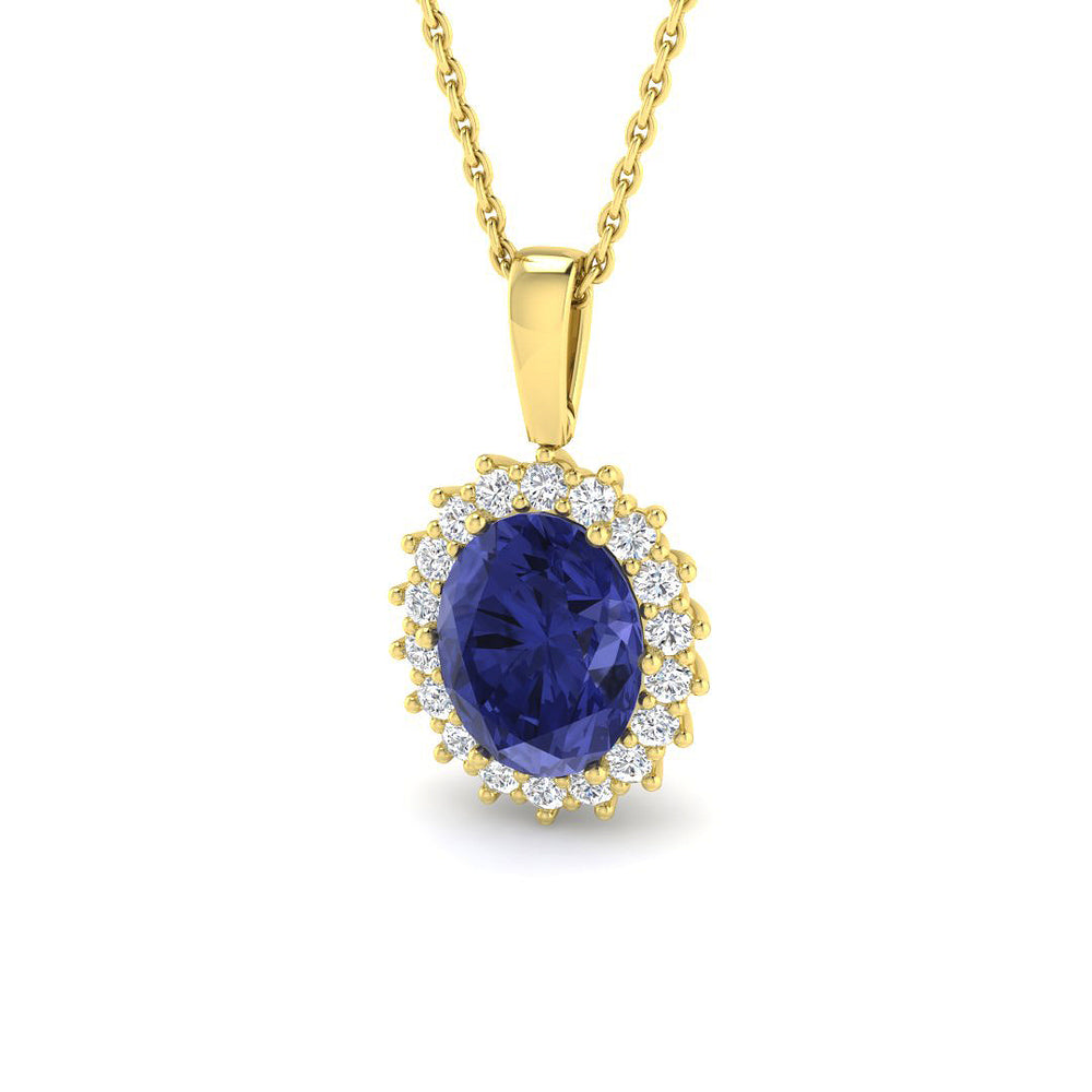 Drake Gemstone Necklace 3.5ct  Gold(Without Chain )