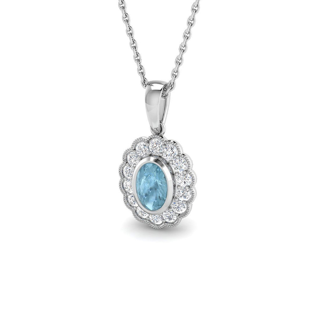 Filum Aquamarine Pendant 0.75ct Gold (Without Chain )