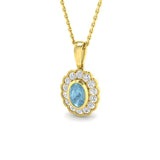 Filum Aquamarine Pendant 0.75ct Gold (Without Chain )