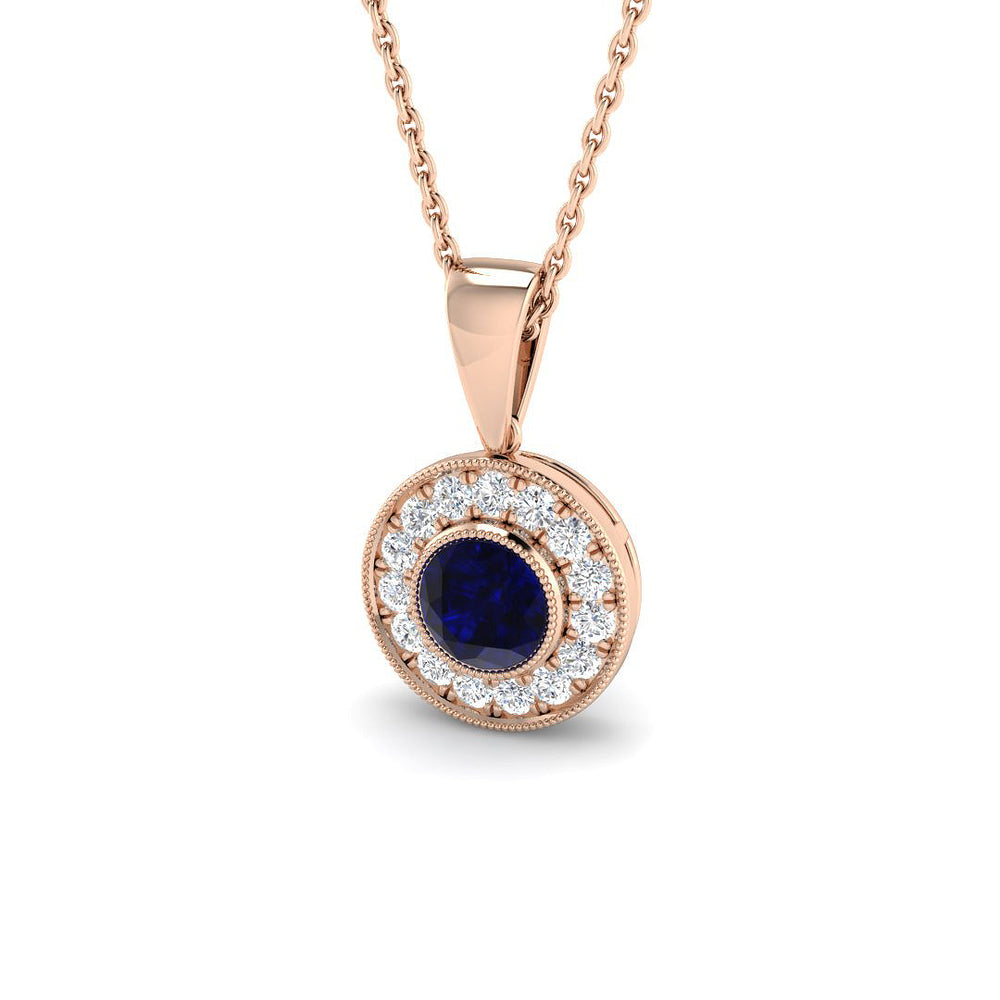 Elemi Blue Sapphire Pendant 0.75ct Gold (Without Chain )