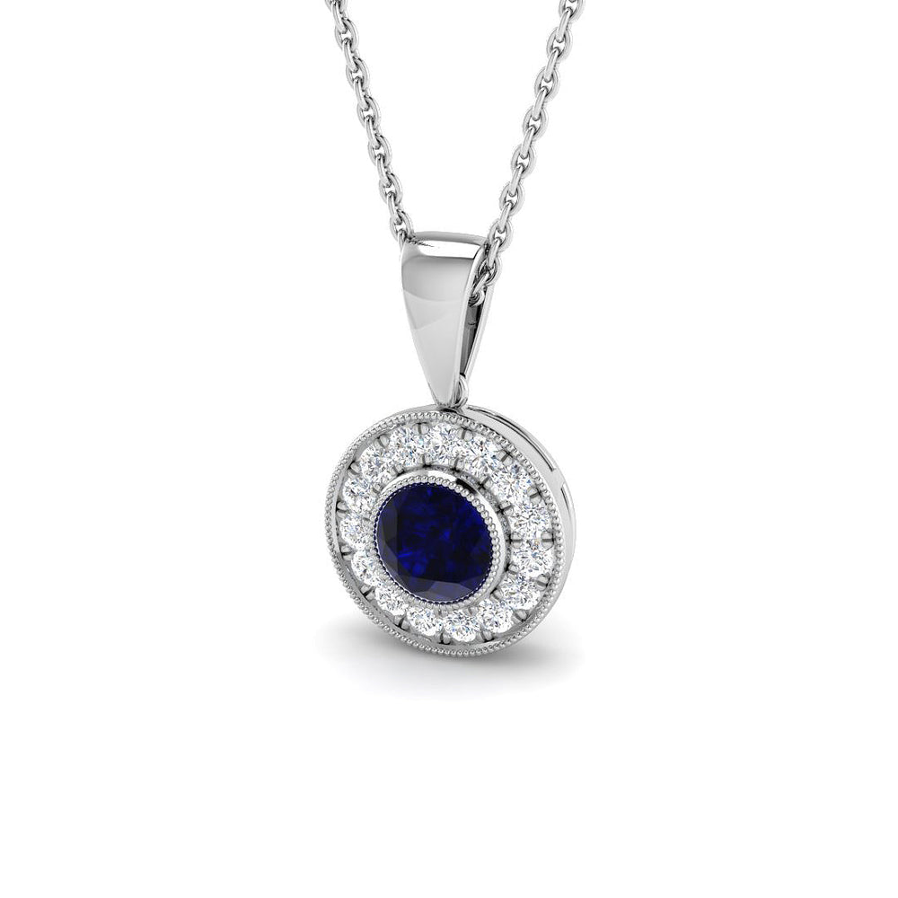 Elemi Blue Sapphire Pendant 0.75ct Gold (Without Chain )