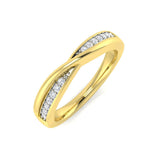 0.10ct D/VVS Lab-Grown Round Cut Diamond Half Eternity Ring
