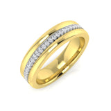 0.10-0.40ct Lab-Grown Round Cut D/VVS Diamond Half Eternity Ring