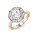 Octagon Halo Diamond Engagement Ring 1.5ct | Art Deco UK Hallmarked