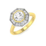 Octagon Halo Diamond Engagement Ring 1.5ct | Art Deco UK Hallmarked