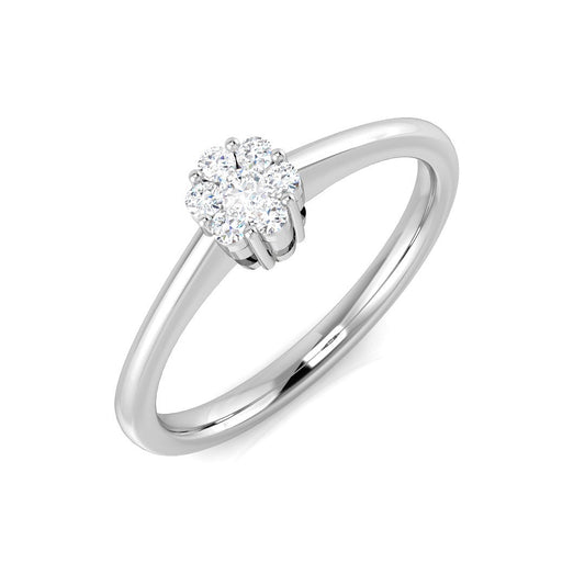 Natural Round Cut Diamond Engagement Ring