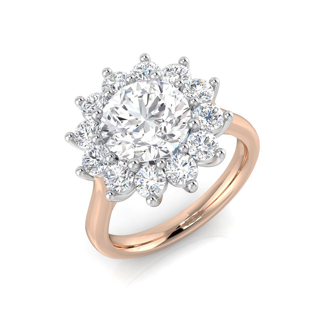 Diamond Okborbe Engagement Ring | 3.5ct | Hallmarked Gold & Platinum