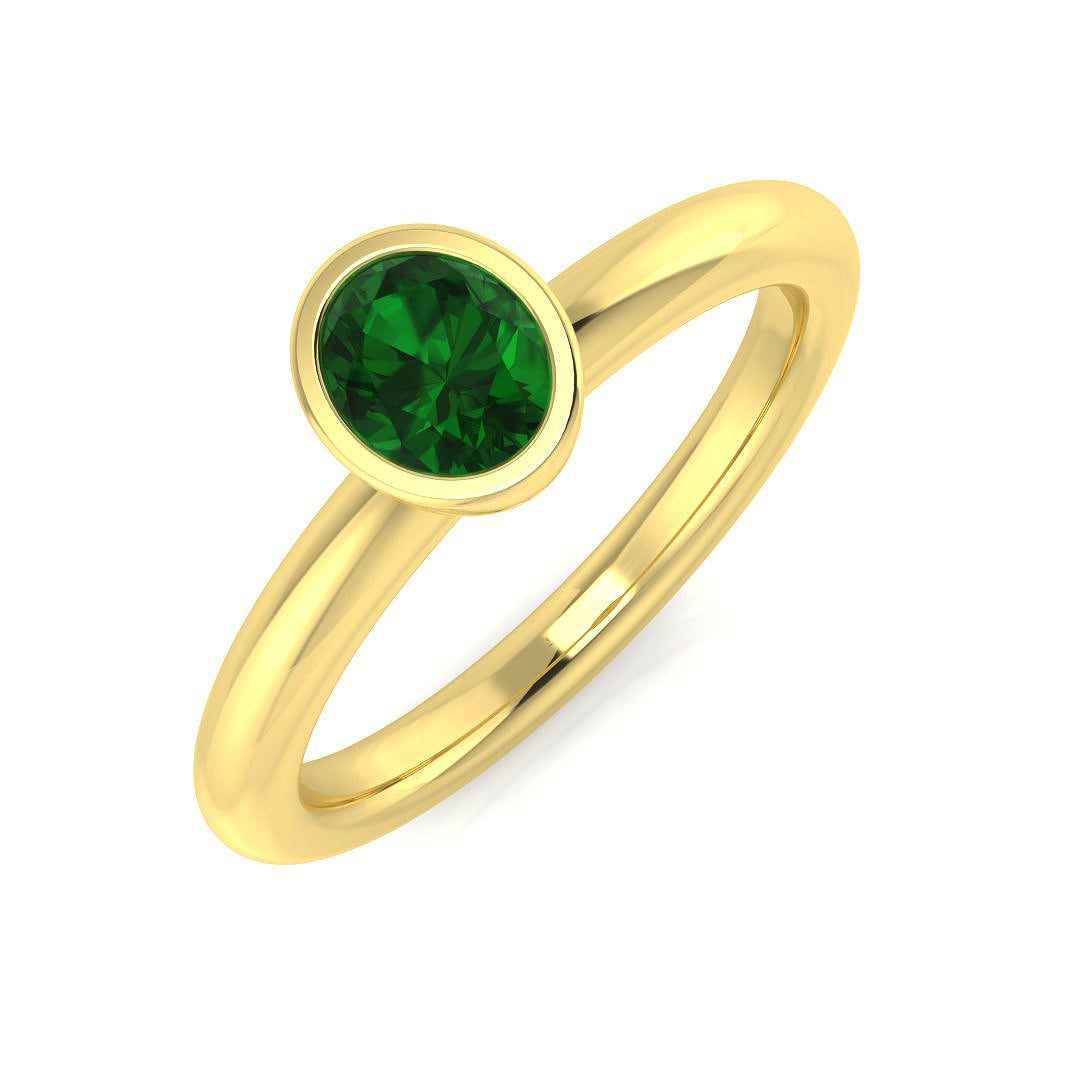 0.51Ct Diamond Ring in 18k Yellow Gold