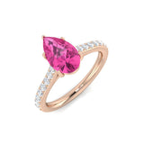 Natural Diamond and Pink Sapphire Ring | 2ct | Hallmarked Gold & Platinum