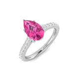 Natural Diamond and Pink Sapphire Ring | 2ct | Hallmarked Gold & Platinum