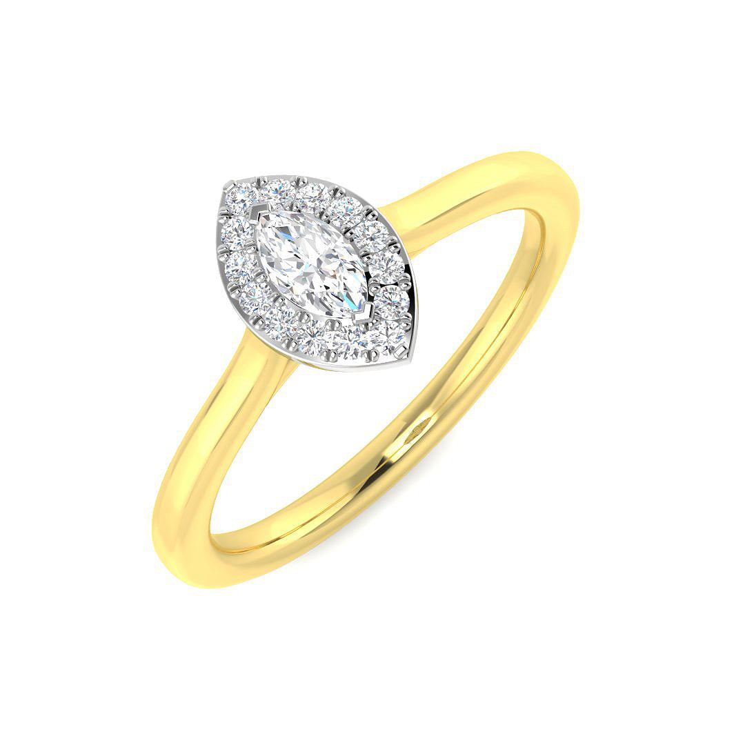 0.21Ct Diamond Ring in 18k Two Tone