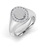 Lab-Grown Diamond Signet Ring | 0.2ct | Hallmarked Gold & Platinum