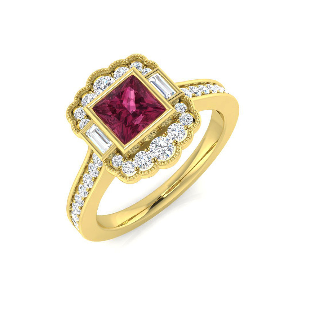 Tourmaline Engagement Ring