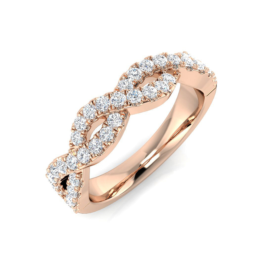 Infinity Diamond Link Ring | 0.5ct | Hallmarked Gold & Platinum